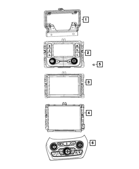 Radio, Antenna, Speakers, DVD, and Video systems for 2019 Jeep Cherokee #1