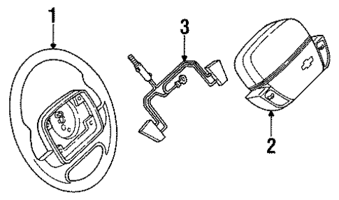 Steering Wheel for 1996 Chevrolet Corsica #0