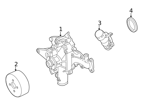Water Pump for 2002 Mercedes-Benz S 430 #0