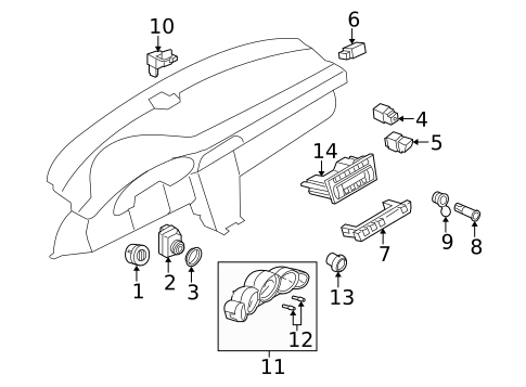 Cluster & Switches for 2008 Porsche 911 #0