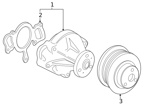 Water Pump for 1999 Jaguar Vanden Plas #0