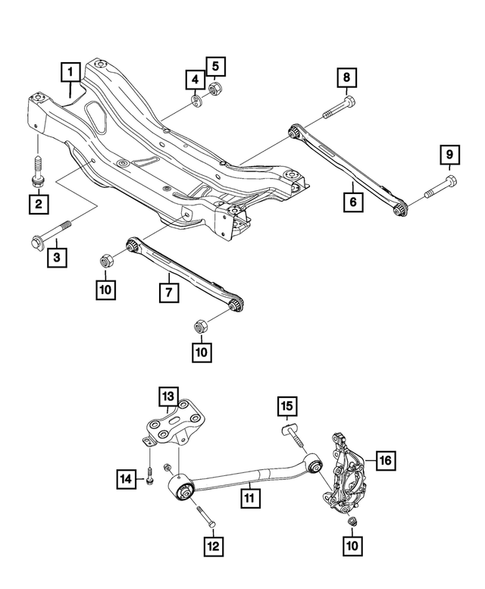Rear Suspension and Cradle for 2018 Jeep Compass #2