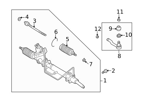Steering Gear & Linkage for 2004 Suzuki XL-7 #0