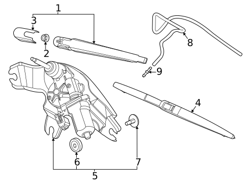 Wiper & Washer Components for 2023 Hyundai Palisade #1