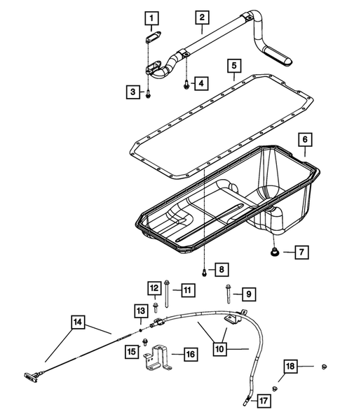 Engine Oiling, Oil Pan and Indicator (Dipstick) for 2021 Ram 3500 #0