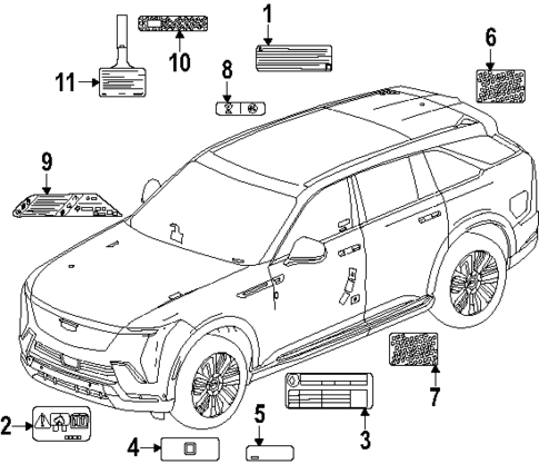 Labels for 2025 Cadillac ESCALADE IQ #0