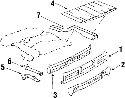 Rear Body Panel for 1986 Pontiac T1000 #0
