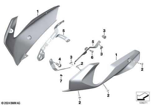 Motorcycle Trim Section, Windshield for 2021 BMW-Motorrad R 1250 RS #3