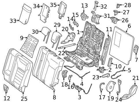 Rear Seat Components for 2019 Mercedes-Benz GLS450 #0