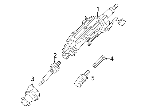 Steering Column Assembly for 2014 Cadillac CTS #2
