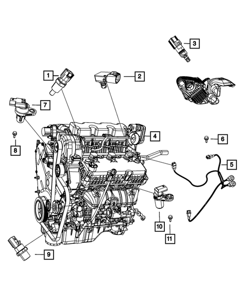 Sensors for 2009 Chrysler Sebring #5