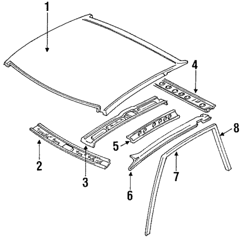 Exterior Trim - Roof for 1985 Nissan 300ZX #0