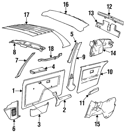 Interior Trim for 1986 BMW 325e #1