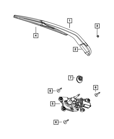 Wiper and Washer System for 2018 Dodge Journey #3