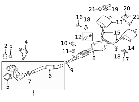 Exhaust Components for 2019 Land Rover Range Rover Velar #3