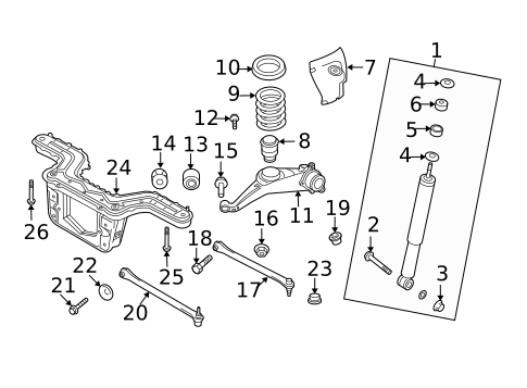 Rear Suspension for 2008 Mercury Mariner #2