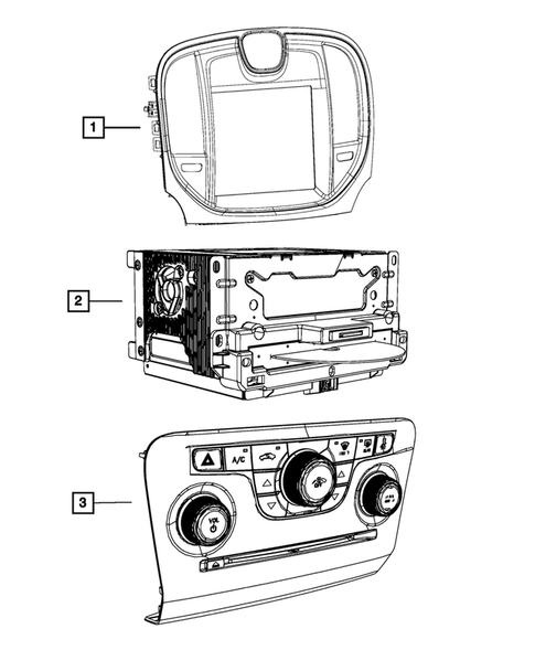 Radio, Antenna, Speakers, DVD, and Video systems for 2014 Chrysler 300 #1