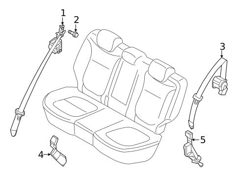 Seat Belt for 2018 Kia Niro #0