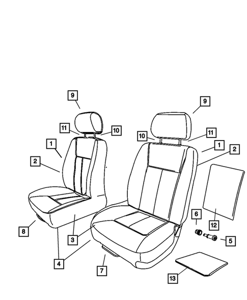 Front Seats and Attaching Parts for 2007 Dodge Dakota #2