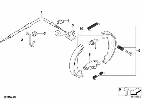 Parking Brake / Brake Shoes for 2005 BMW 525i #0