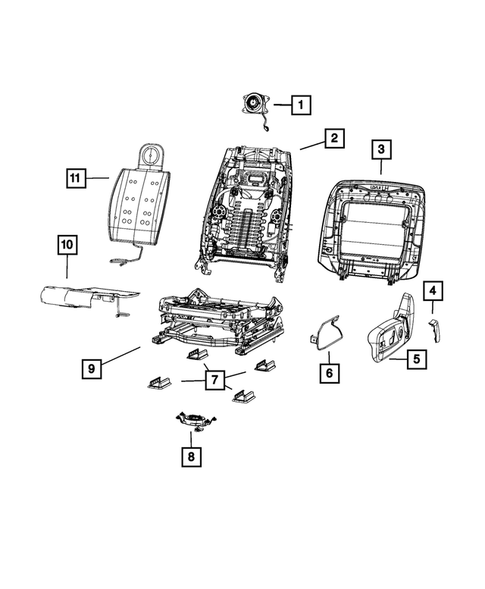 Front Seats - Adjusters, Recliners, Shields and Risers for 2012 Chrysler 300 #0
