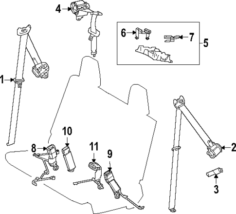 Third Row Seat Belts for 2025 Toyota Grand Highlander #0