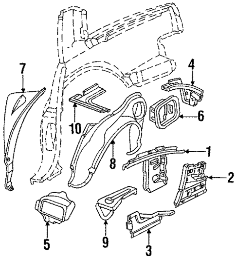 Inner Components for 1990 Cadillac Seville #0