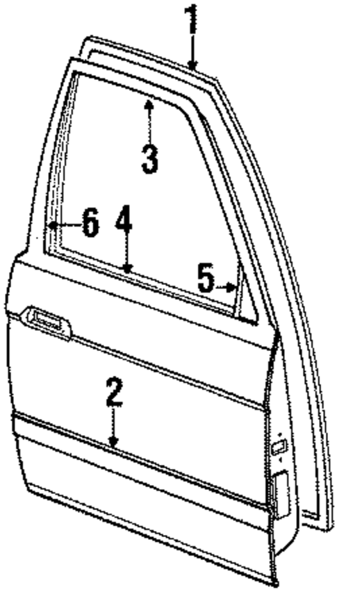 Door & Components for 1991 Toyota Corolla #0