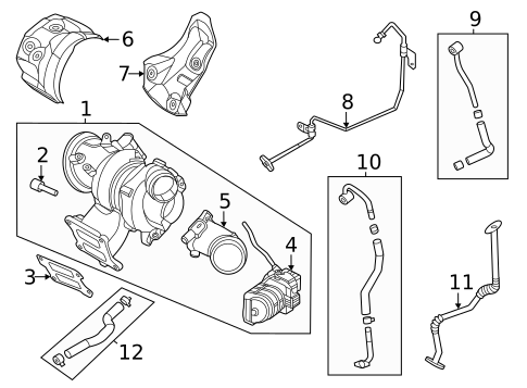 Turbocharger & Components for 2025 Hyundai Santa Cruz #0