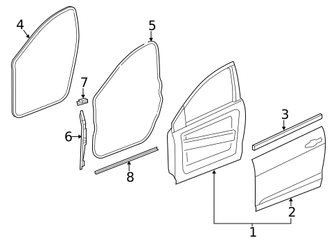 Door & Components for 2016 Chrysler 200 #0