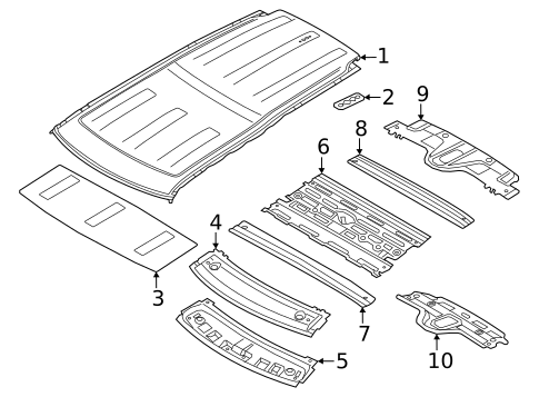 Roof & Components for 2022 Land Rover Discovery #1