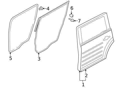 Door & Components for 2012 Ford Flex #1