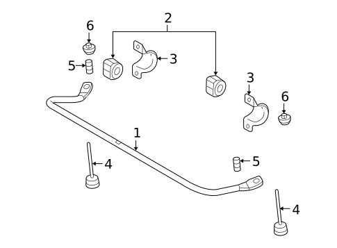 Stabilizer Bar & Components for 2010 Ford Focus #1