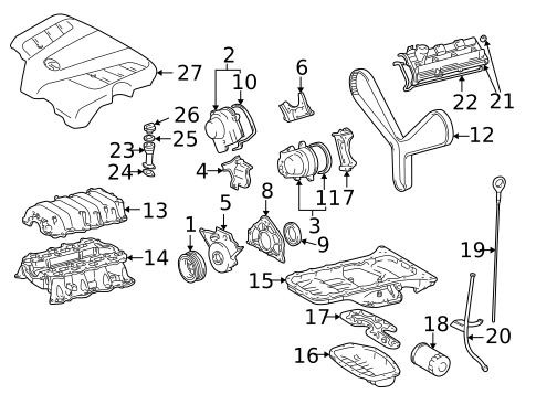 Engine Parts for 2002 Lexus LS430 #0