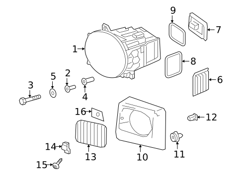 Headlamp Components for 2023 Mercedes-Benz G 63 AMG® #0