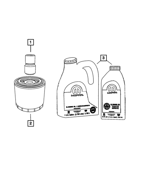 Engine Oiling, Oil Pan and Indicator (Dipstick) for 2018 Dodge Challenger #1