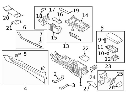 Console for 2017 Lincoln MKZ #0