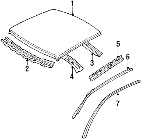Roof & Components for 1991 Mazda 626 #0