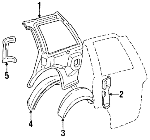 Inner Components for 1992 Chevrolet S10 Blazer #1