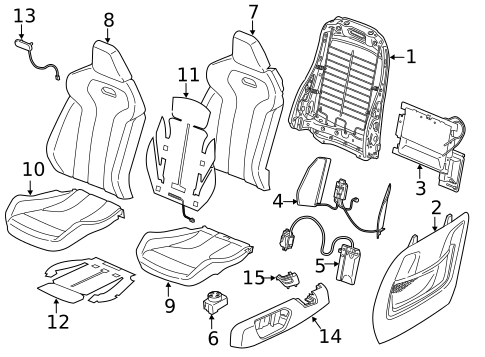 Driver Seat Components for 2021 BMW M2 #2