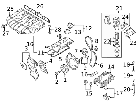 Engine Parts for 2007 Audi A4 Quattro #1