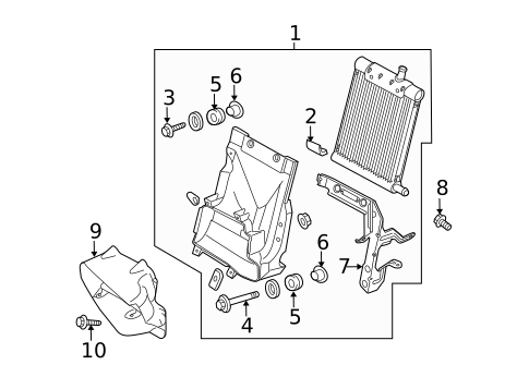Radiator & Components for 2010 Land Rover Range Rover #1