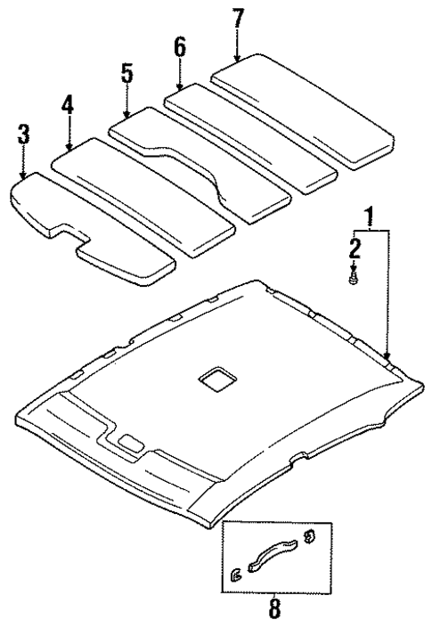Interior Trim - Roof for 1995 Nissan Maxima #0