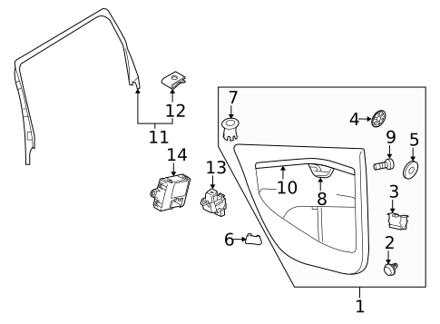 Interior Trim - Rear Door for 2010 Volvo V70 #0