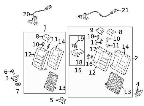 Rear Seat Components for 2022 Mazda 3 #0