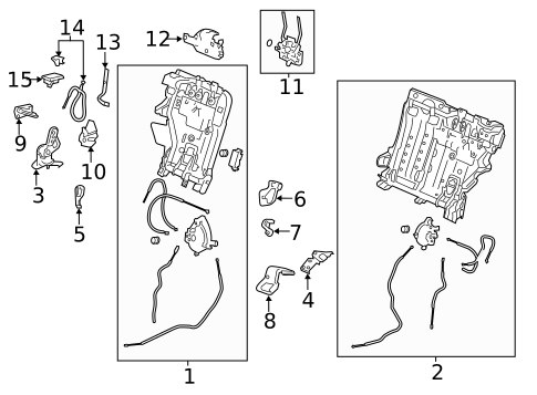 Rear Seat Components for 2014 Honda CR-V #2