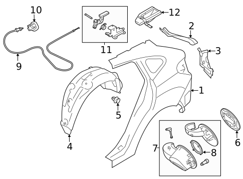 Quarter Panel & Components for 2021 Subaru Impreza #1