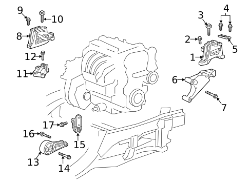 Engine Mounting for 2019 Chevrolet Equinox #0