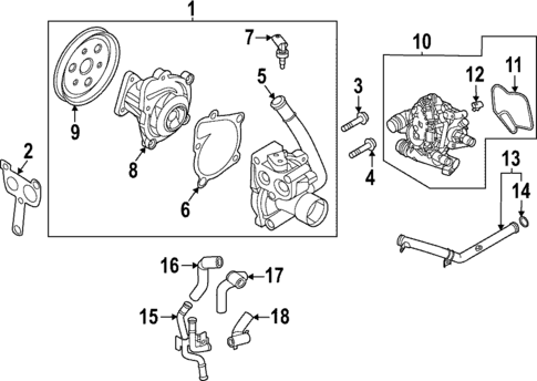 Water Pump for 2025 Kia Sportage #0