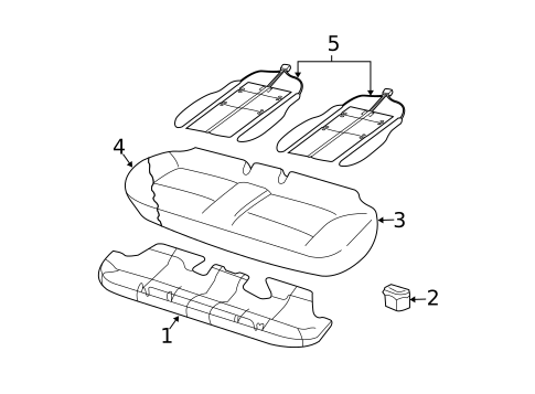 Rear Seat Components for 2007 Audi RS4 #4